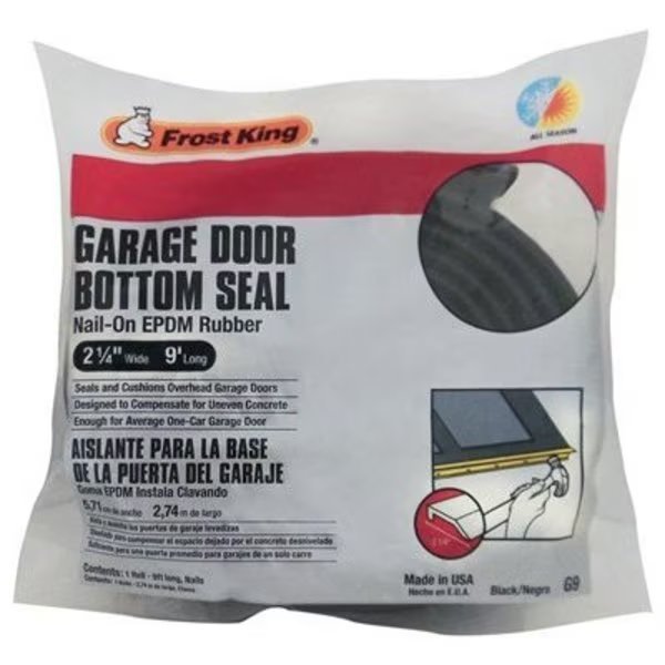 9' BLK Garage DR Bottom, Thermwell Products, Mfr#: G9H