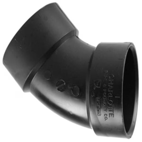 112 45DEG HxH Ell, Charlotte Pipe And Foundry, Mfr#: ABS 00321  0600HA