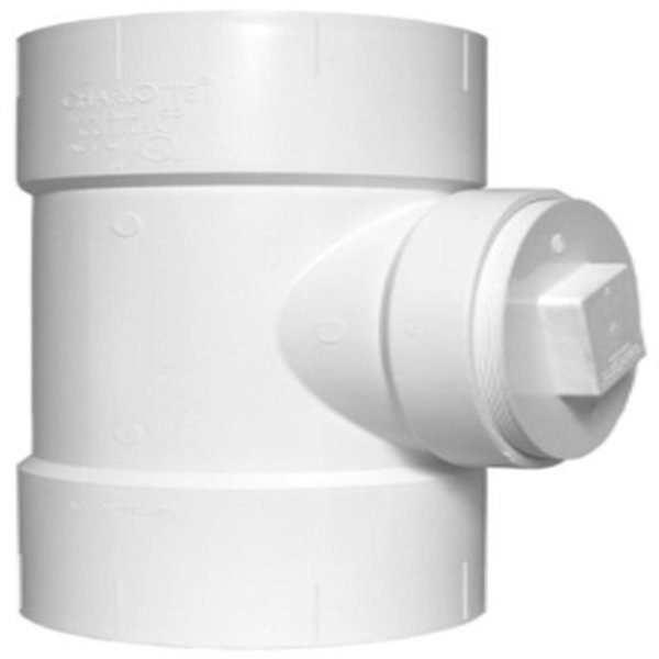 4 PVC DWV Test Tee, Charlotte Pipe And Foundry, Mfr#: PVC 00444X 1200HA
