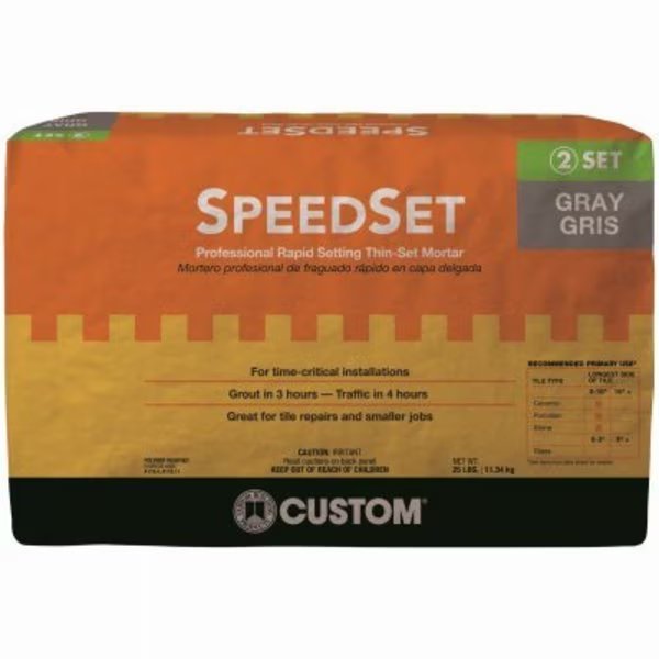 25LB GRY SPDset Mortar, Custom Building Products, Mfr#: SDS25