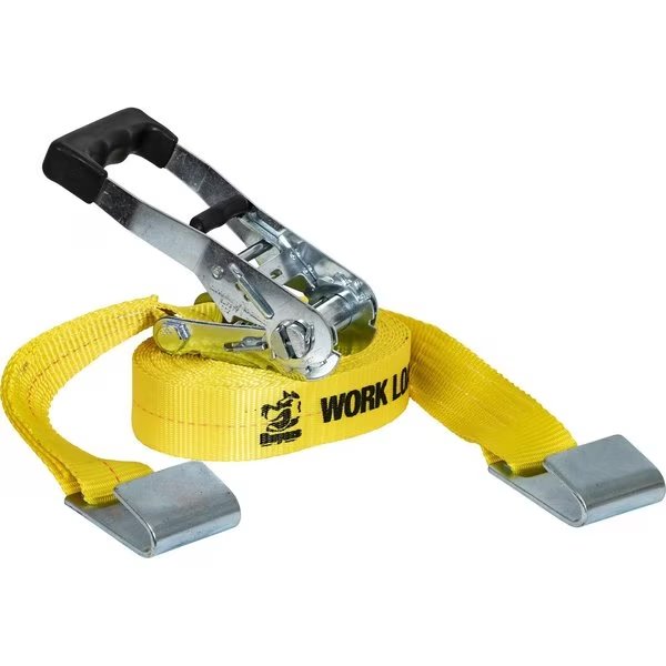 30 Foot Commercial Grade Ratchet Strap with Soft Rubber Grips - Flat Hooks, Buyers Products, Mfr#: 5483005