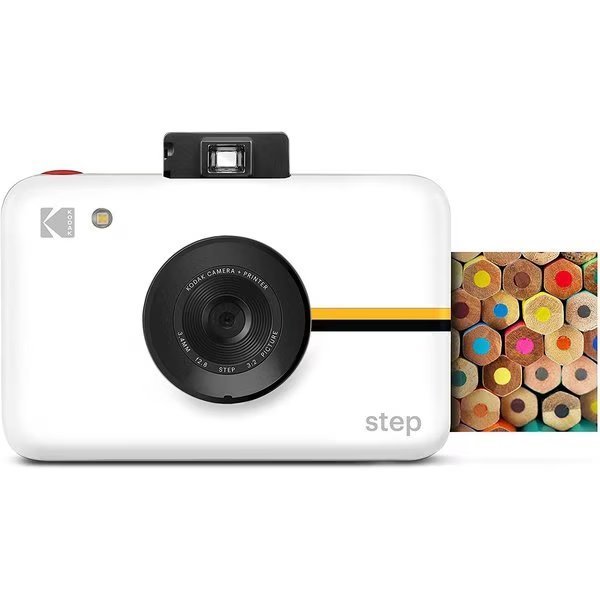 Step Digital Instant Camera with 10MP Image Sensor, ZINK Zero Ink Technology - Black, Kodak, Mfr#: RODIC20W