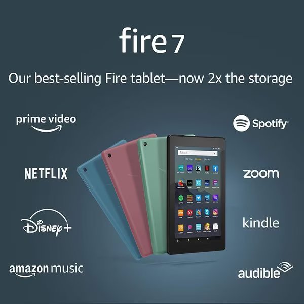 Kindle Fire 7 16GB Sage, Amazon, Mfr#: AMAB07HZHCDQG