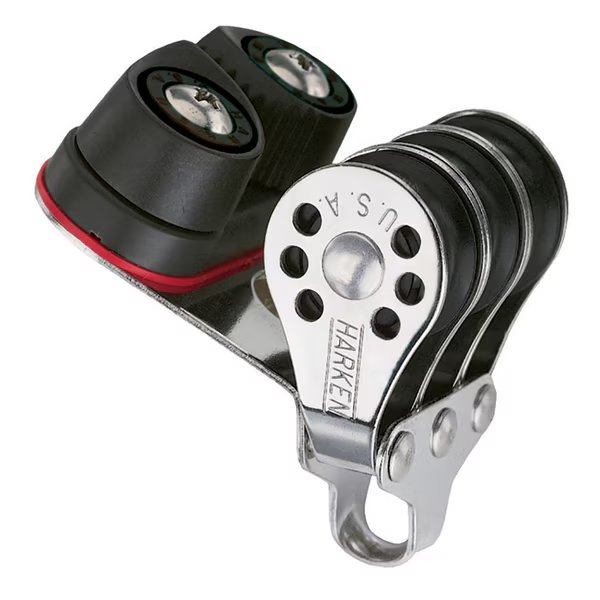 22mm Triple Micro Block w/Cam Cleat- Fishing, Harken, Mfr#: 230F