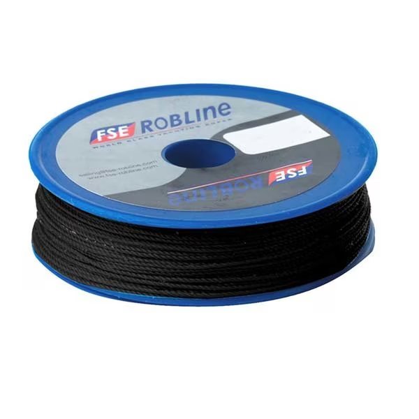 Waxed Tackle Yarn - 0.8mm x 40M - Black, Robline, Mfr#: TYN-08BLKSP