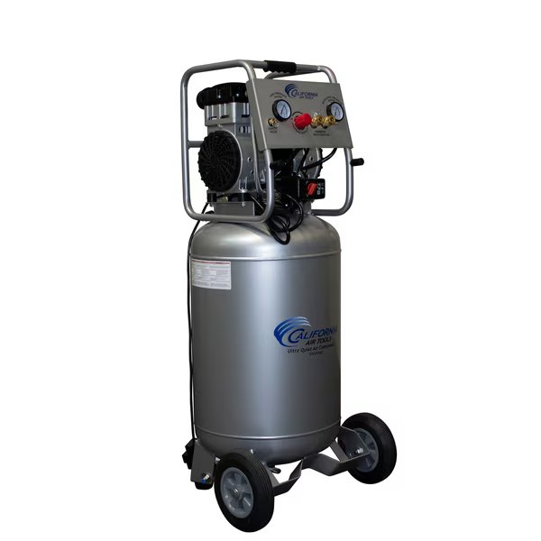 UltraQuiet, OilFree AirCompressor 2HP 20Gal Steel Tank w/AutoDrain, California Air Tools, Mfr#: CAT-20020AD