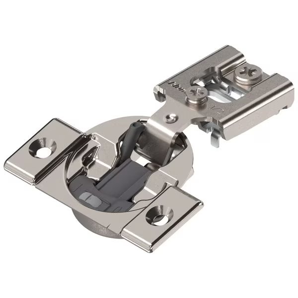 105 Degree 1/2in Overlay Blumotion Soft-closing Screw-on Compact Hinge, Blum, Mfr#: 38N355B.08