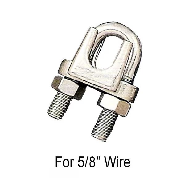 5/8" Wire Rope Clip Stainless Steel Type 304, Us Cargo Control, Mfr#: PCWRC58SS304