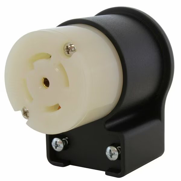 NEMA L21-30R 30A 3-Phase 120/208V 3PY, Elbow 5-Wire Locking Female UL, C-UL Approval, Ac Works, Mfr#: ASEL2130R