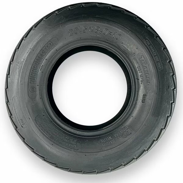 20.5x8.0-10 205/65D10 Highway Rib 8 Ply Tubeless High Speed Trailer Tire, Rubbermaster, Mfr#: 489092