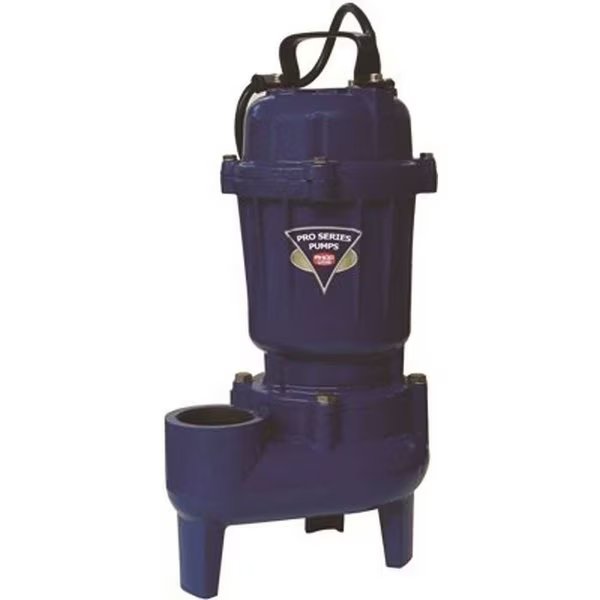 1/2 HP Cast Iron Submersible Sewage Pump, Pro Series Pumps, Mfr#: E7055-NS