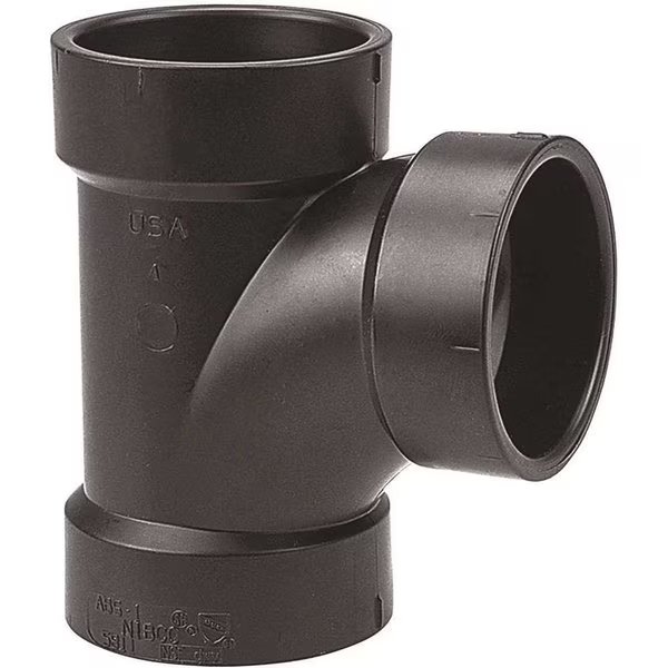 2 in. x 2 in. x 1-1/2 in. ABS DWV All Hub Sanitary Tee, Nibco, Mfr#: C5811HD22112