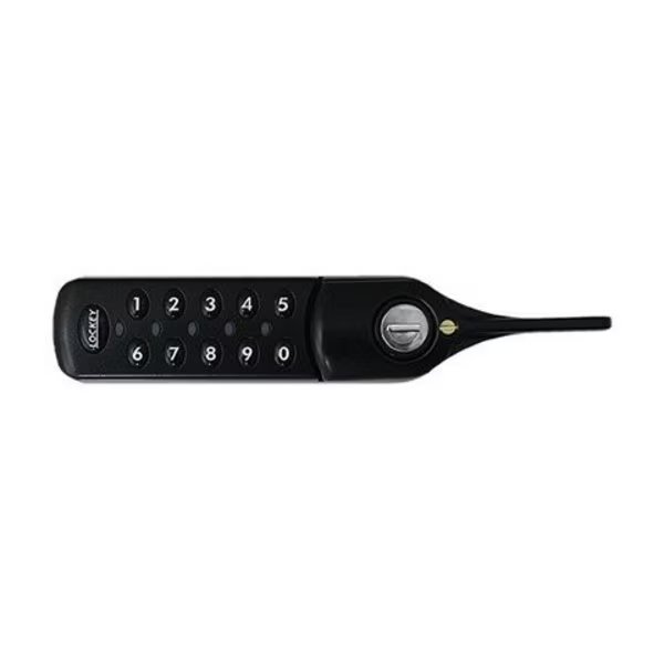 Digital Electronic Cabinet Lock W/ ADA Lever Handle Standard Black Left, Lockey, Mfr#: EC782-BL