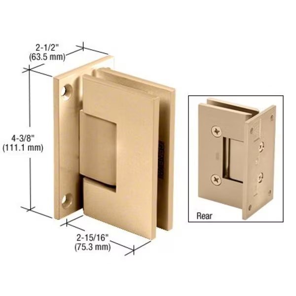 Satin Brass Wall Mount Victoria Series Hinge, Cr Laurence, Mfr#: VCT037SB