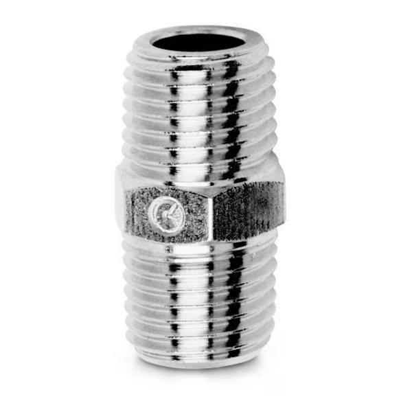 Hex Nipple, 1/8" NPT, Camozzi, Mfr#: 2500 02-02