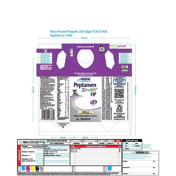 Nestle Peptamen Jr 1.2 Hpvanprism Formula 8.45 fl. oz. Bottle, PK24, Nestle, Mfr#: 00043900544588U