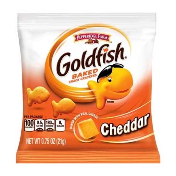 Pepperidge Farms Cheddar Goldfish Snack Crackers .75 oz., PK300, Pepperidge Farms, Mfr#: 000014367