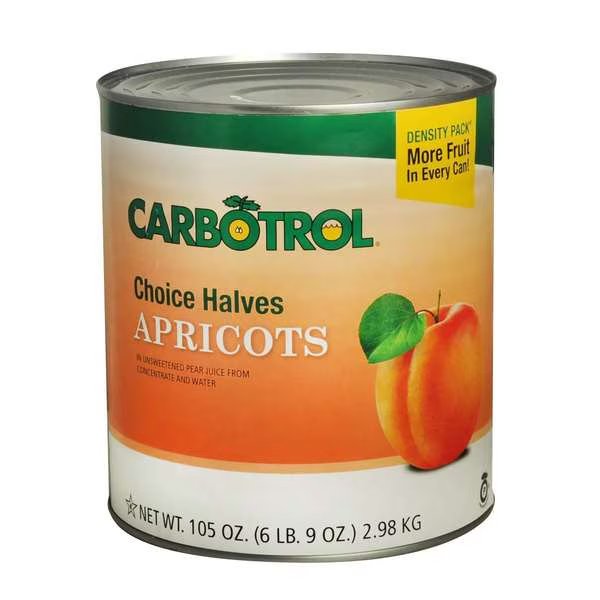 Carbotrol-Apricot Halves #10, PK6, Carbotrol, Mfr#: 102200