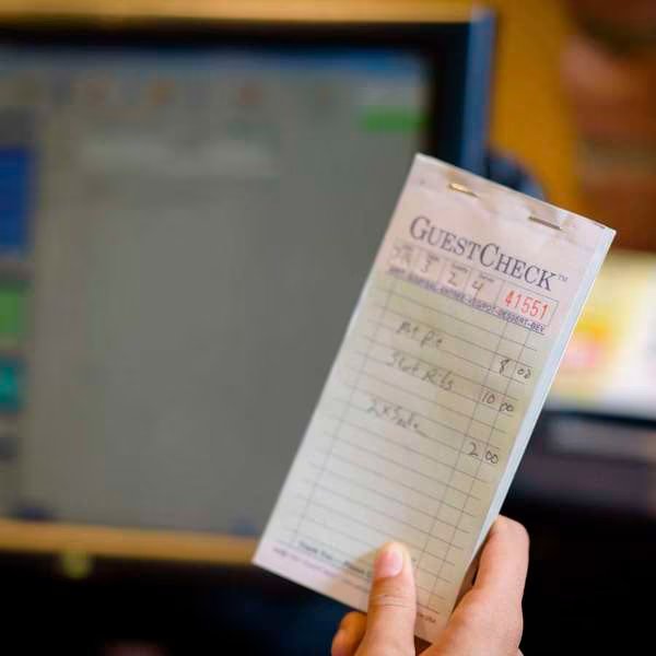 Company 1 Part 16 Line Board Green Guest Check, PK2500, National Checking, Mfr#: G7000