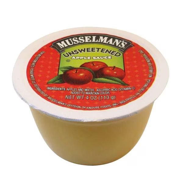 Musselman's Unsweetened Apple Sauce 4 oz. Bowls, PK12, Musselmans, Mfr#: FCASN0300MUS01
