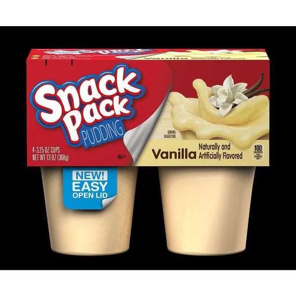 Snack Pack Pudding Vanilla 13 oz., PK12, Snack Pack, Mfr#: 2700041901