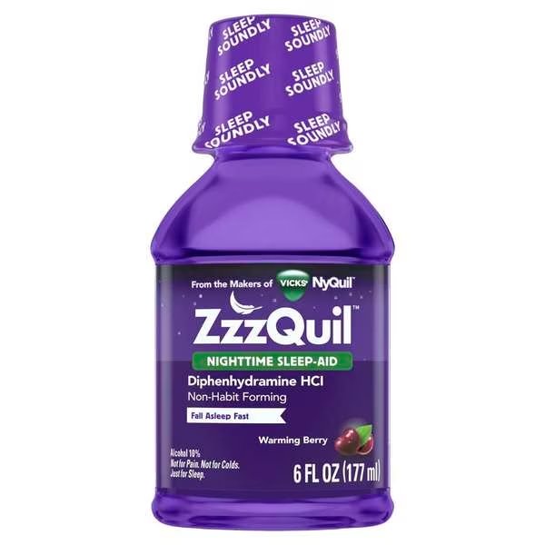 ZzzQuil Night Time Sleep Aid 6 fl. oz., PK12, Vicks, Mfr#: 01396