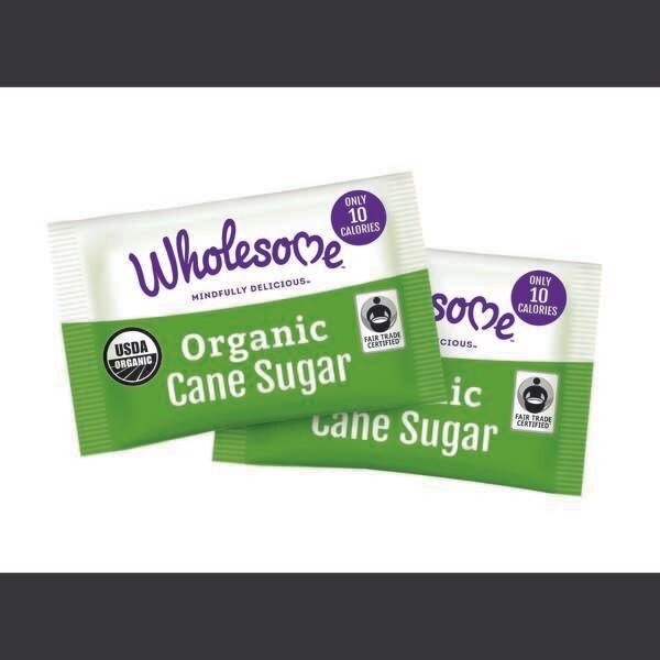 Wholesome Sweeteners Organic Cane Sugar Packet 2.6g Packet, PK1000, Wholesome Sweetener, Mfr#: 44126