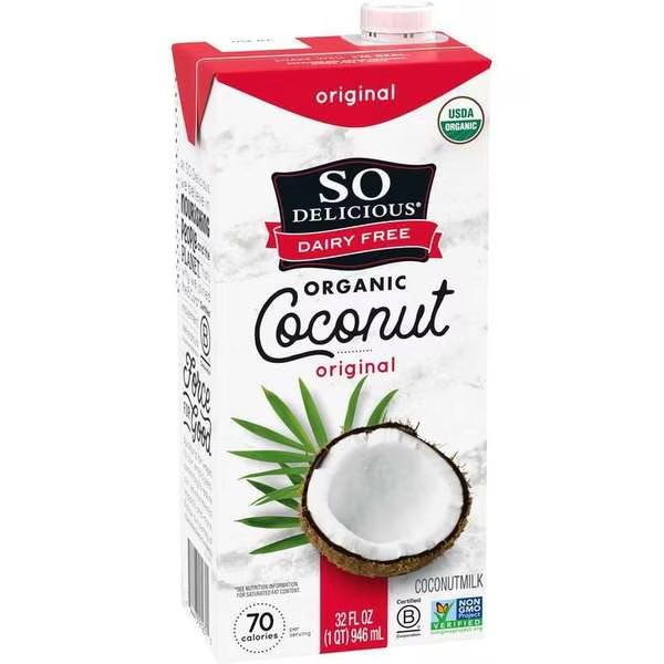 So Delicious Dairy Free Coconut Original Aseptic 32 fl. oz., PK12, So Delicious Dairy Free, Mfr#: 136629