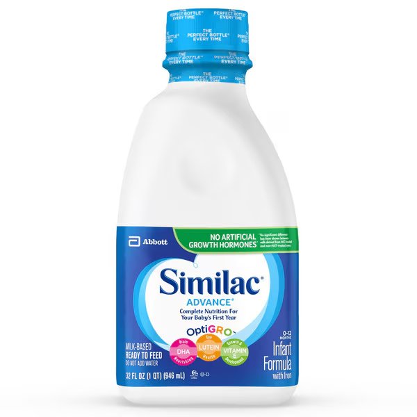 Similac Advance Ready To Feed 1Qt Bottle, PK6, Similac, Mfr#: 53363