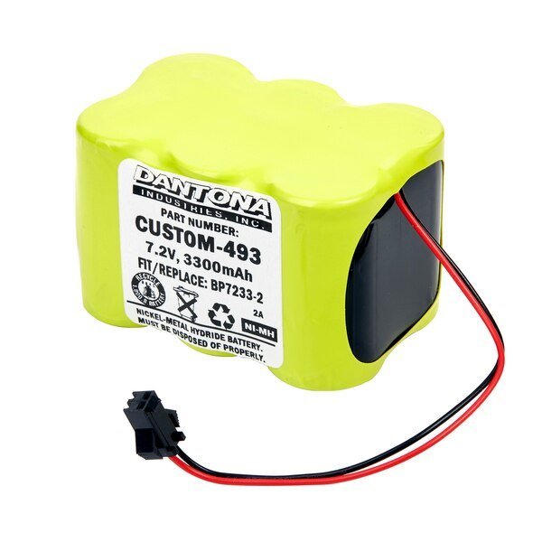 Custom Made Battery Pack - HQRP BP7233-2, COASTER, BIRDOGUSBPLUS, Dantona, Mfr#: CUSTOM-493