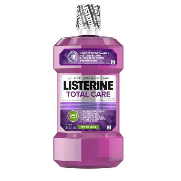 Listerine Total Care Fresh Mint Mouthwash 33.8 oz. Bottle, PK6, Listerine, Mfr#: 5230635
