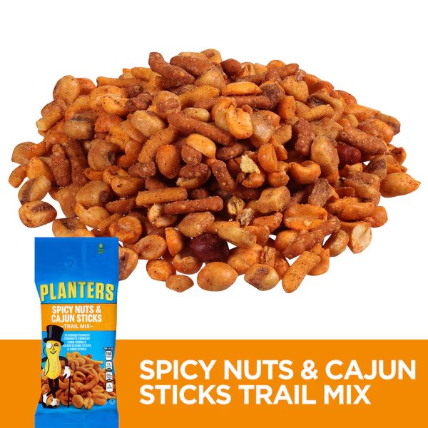 Planters Cajun Trail Mix 2 oz. Bag, PK72, Planters, Mfr#: 10029000000251