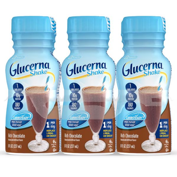 Glucerna Shake Creamy Chocolate Delight 8 Fl oz. Bottles, PK24, Glucerna, Mfr#: 57804