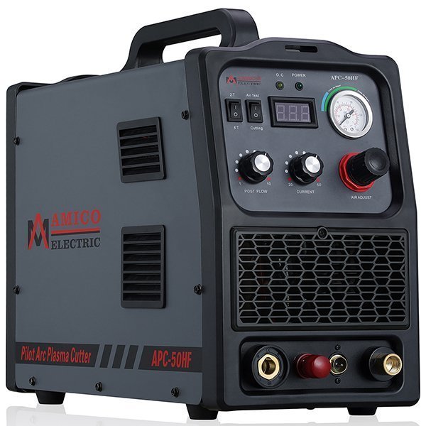 50-Amp Non-touch Pilot Arc Air Plasma Cutter, 100-250V Wide Voltage, 4/5 inch Clean Cut., Amico Electric, Mfr#: APC-50HF