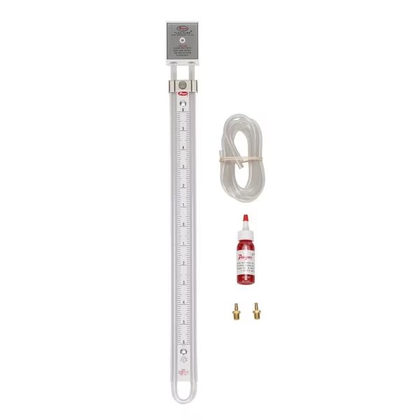 UTube Manometer, 606 Wc, Dwyer Instruments, Mfr#: 1221-12-D