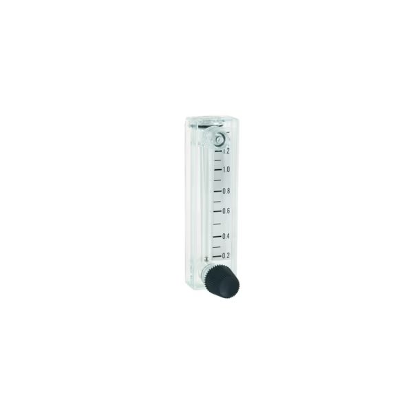 Flowmeter, range 1-8 GPH water, less configurable valve., Dwyer Instruments, Mfr#: MMA-30-LV