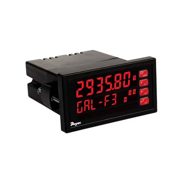 Pulse panel meter, 12-24 VDC, no relays, 4-20 mA transmitter, Dwyer Instruments, Mfr#: PPM-201