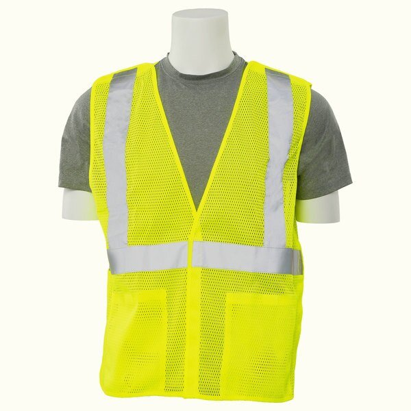 Safety Vest, Break Away, Mesh, Class 2, S320, Hi-Viz Lime, 4XL, Erb Safety, Mfr#: 61105