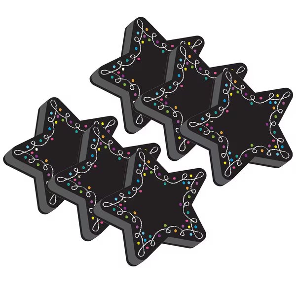 Magnetic Whiteboard Erasers, Star Chalk, PK6, Ashley Productions, Mfr#: 09989