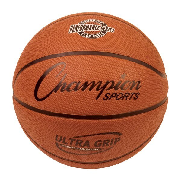 Ultra Grip Rubber Basketball with Bladder, Official Size 7, Champion Sports, Mfr#: BX7