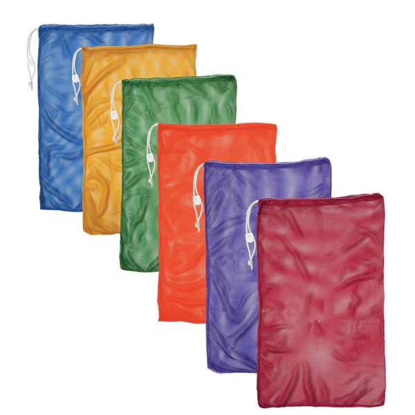 Mesh Equipment Bag, 24in x 36in, Assorted Colors, PK6, Champion Sports, Mfr#: MB21SET