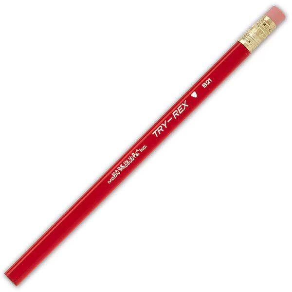Try Rex® Pencil, Jumbo With Eraser, 12 Per Pack, PK3, J.R. Moon Pencil Co, Mfr#: B21T