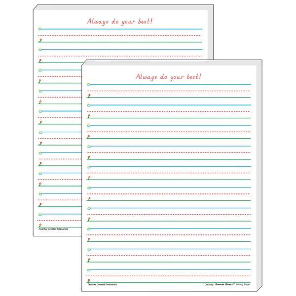 Smart Start 1-2 Writing Paper, PK200, Teacher Created Resources, Mfr#: TCR76531