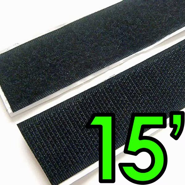Reclosable Fastener, Rubber Adhesive, 15 ft, 3