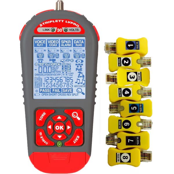 Low Voltage Pro LVPRO30 Cable Tester & Accessories - Triplett, Electriduct, Mfr#: LVPRO-30SR