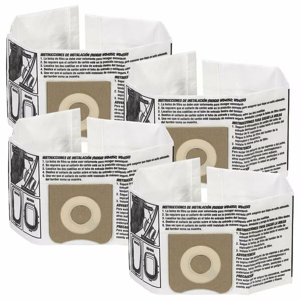 4pk Fine Dust Vac Collection Bags for 3-4 Gal. Wet/Dry Shop Vacuums, 4PK, Workshop Wet/Dry Vacs, Mfr#: WS32045F2