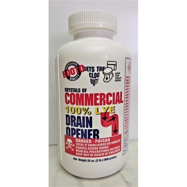 Crystals Drain Cleaner 32 oz, Rooto, Mfr#: 1033-N