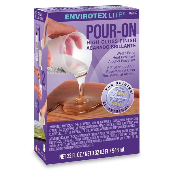 High-Gloss Clear Finish 32 oz, Envirotex Lite, Mfr#: 2032