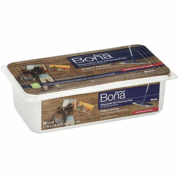 DISPSBL WET CLN PAD 12PK, Bona, Mfr#: AX0003506