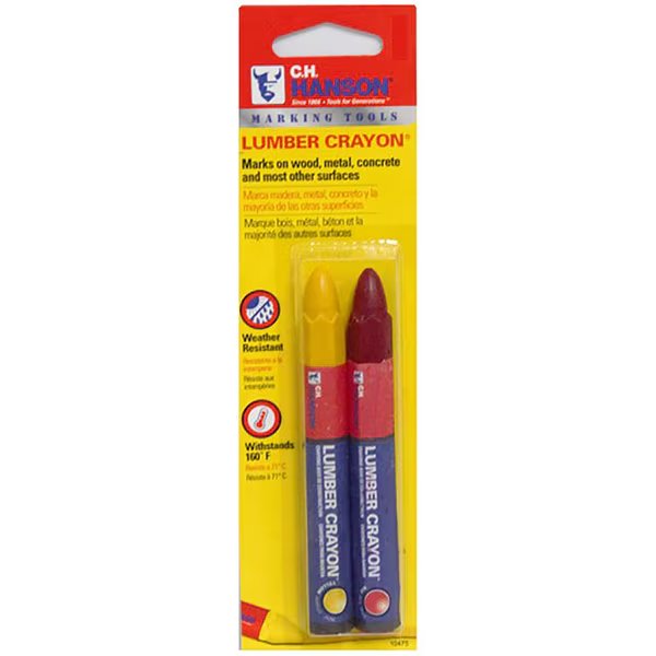 Lumbr Crayon Red/Ylw 2Pc, C.H. Hanson, Mfr#: 10475